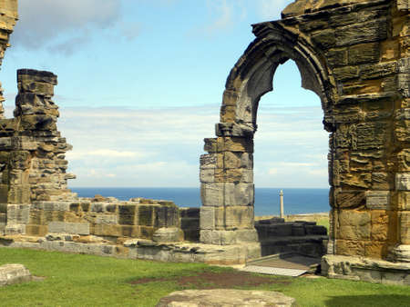 At Whitby Abbeyの写真素材