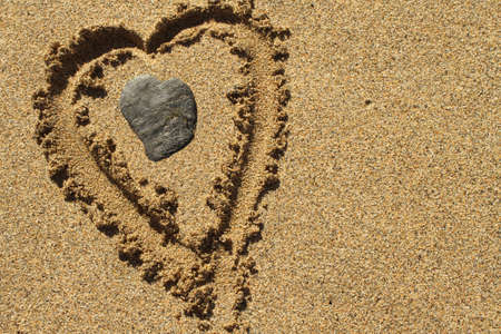 Love on sandy beach