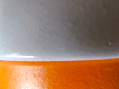 orange and white terracotta pot