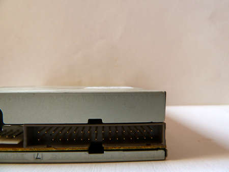 data connections on an old floppy driveの写真素材