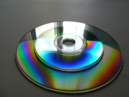 rainbow light effect on two different cd