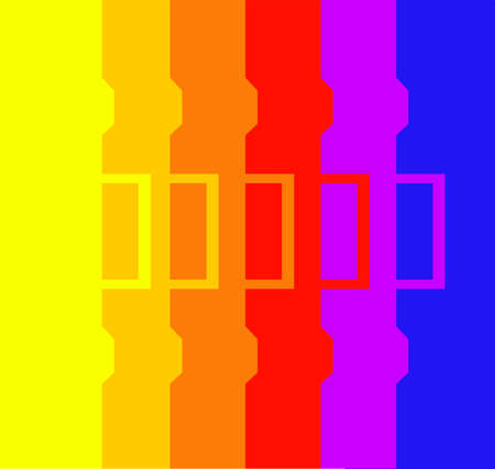 rainbow colored, vibrant, colorful background with bold suitcase icons depicting fun or party in business or workplaceのイラスト素材
