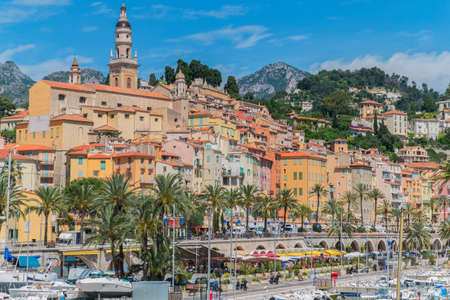 Menton on the Cote d Azurの写真素材
