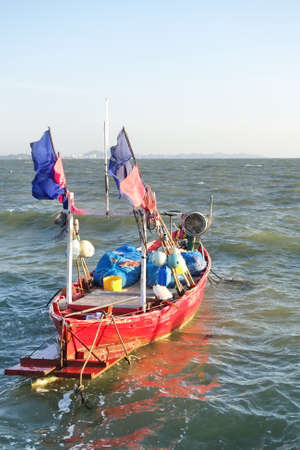 Wooden fishing boat.の写真素材