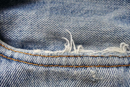 denim stitch detail for backgroundの写真素材