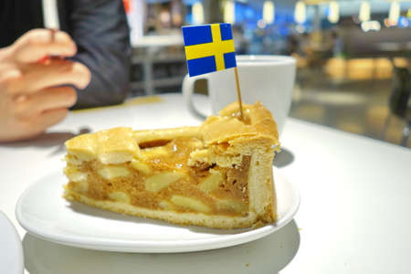 Homemade Organic Apple Pie Dessert Ready to Eatの写真素材