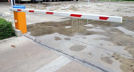 Barrier on the car parking