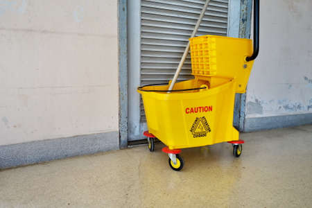 Cleaning equipment cartの写真素材