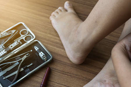 Closeup of Ankleboneの写真素材