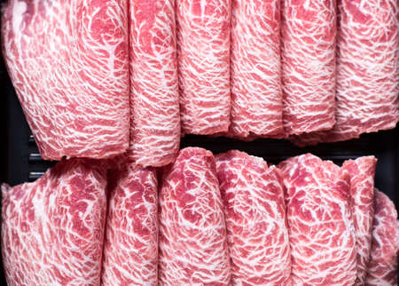 Frozen meat or beef for consume in the foam tray,Raw material texture,Ketogenic diet