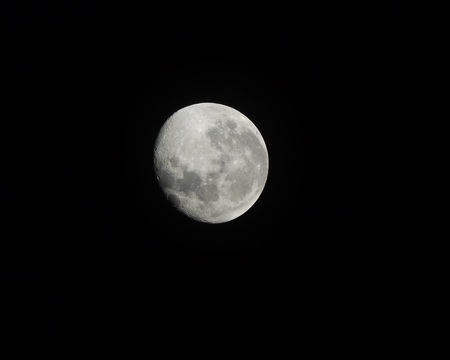 Moon light with black backgroundの写真素材