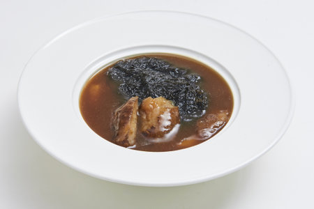 Shark fin soup, Chinese food menu It is expensive and difficult to find.の写真素材