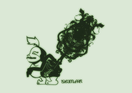 Semar take mountainsの写真素材