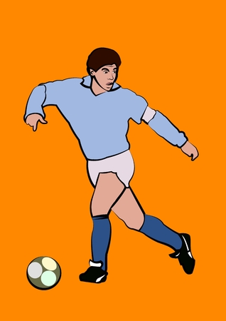 design figure of legendary football player from argentinaの写真素材