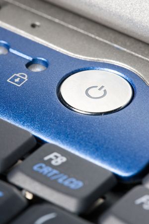 Power-Button of a laptop.の写真素材