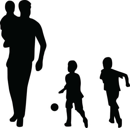 Family silhouette vectorのイラスト素材
