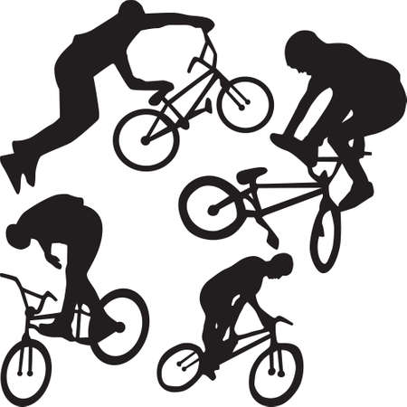 Bicyclist silhouette のイラスト素材