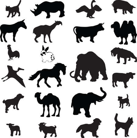 Animal silhouetteのイラスト素材