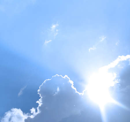 sun and cloud as background