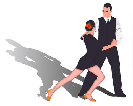 dance people silhouette のイラスト素材