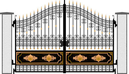 gate silhouette のイラスト素材