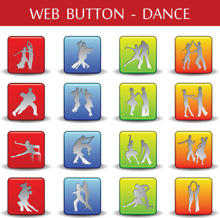 dance web buttonのイラスト素材
