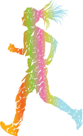 woman runnerのイラスト素材