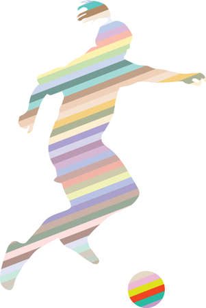 woman soccer playerのイラスト素材