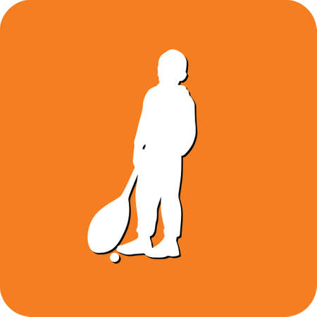 kid as tenis playerのイラスト素材