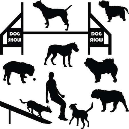 dog silhouette vectorのイラスト素材