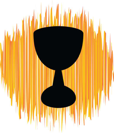 Bottle and glasses silhouette vectorのイラスト素材