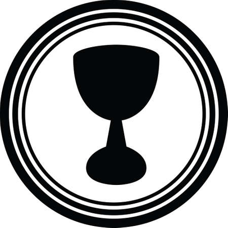 Bottle and glasses silhouette vectorのイラスト素材