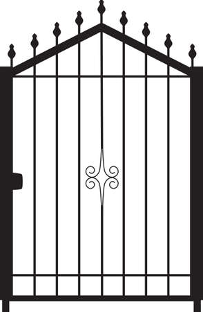 gate silhouette vectorのイラスト素材