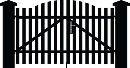 gate silhouette vectorのイラスト素材