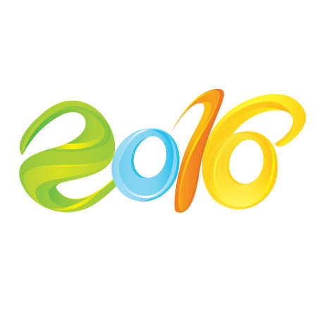 Sign symbol 2016 in colorsのイラスト素材