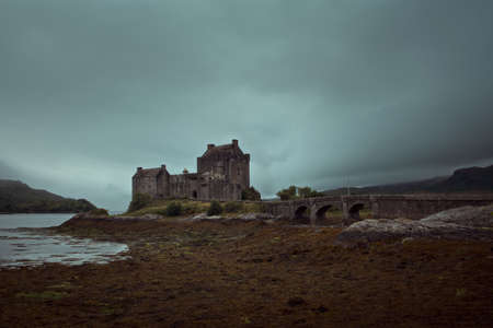 Eilean Donan Castle during a Scottish overcast. Scotland, United Kingdomの写真素材
