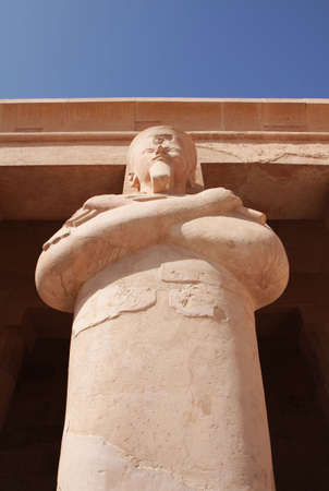 The ancient statue in Hatshepsut's temple in Egypt
