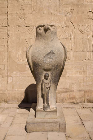 Ancient stone statue in Egyptian temple, incarnation of Pharaohの写真素材