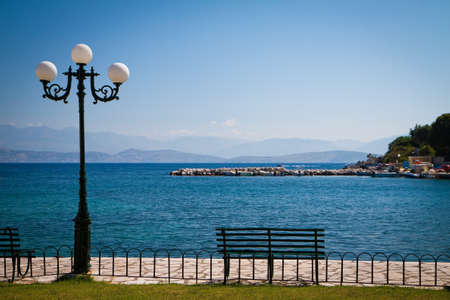 Kassiopi bay on the Greek island Corfuの写真素材