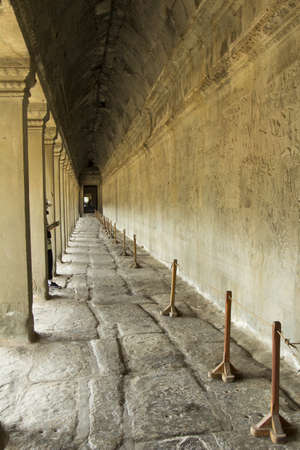 The most famous temple in Cambodia - Angkor Wat. The temple is dedicated to Lord Vishnuの写真素材