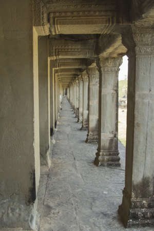 The most famous temple in Cambodia - Angkor Wat. The temple is dedicated to Lord Vishnuの写真素材