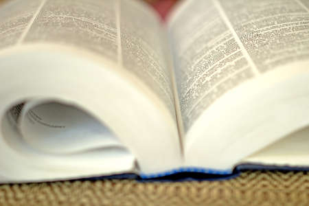 The book is in expanded form on a straw background.