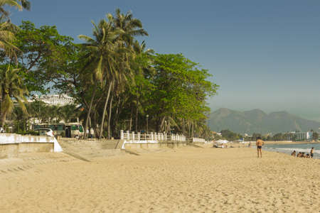 Silky sand and warm sea beach Nha Trangのeditorial素材