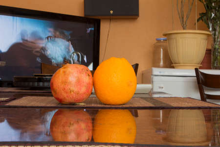 Still-life on a white background with a blurred backgroundの写真素材