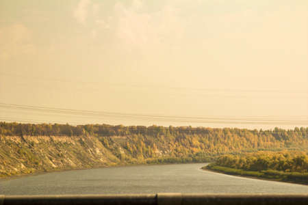 Autumn sketches and landscapes, nature of Siberia, near the city of Tobolskの写真素材