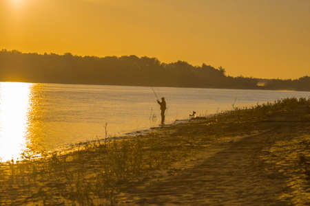 Early morning on the river walk in the fresh airの写真素材