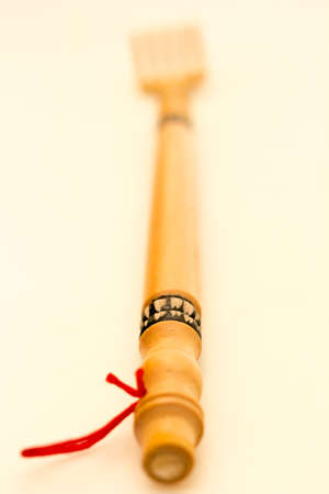 Wooden tool isolated on a white backgroundの写真素材