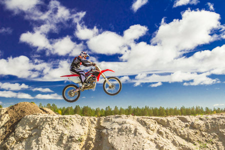 Young athletes train on motodrome sports bikes.