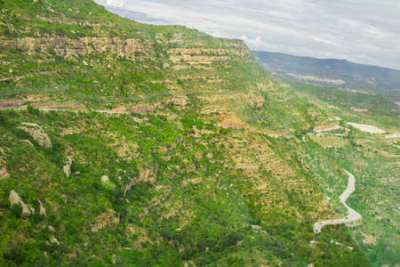 Spain. Kataloniya.Gory an array and The monastery Montserrat. Landscapes and Attractionsの写真素材