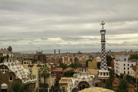 Urban landscapes, sites and monuments of Barcelona.の写真素材